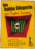 Plakat für "Die kahle Sängerin"